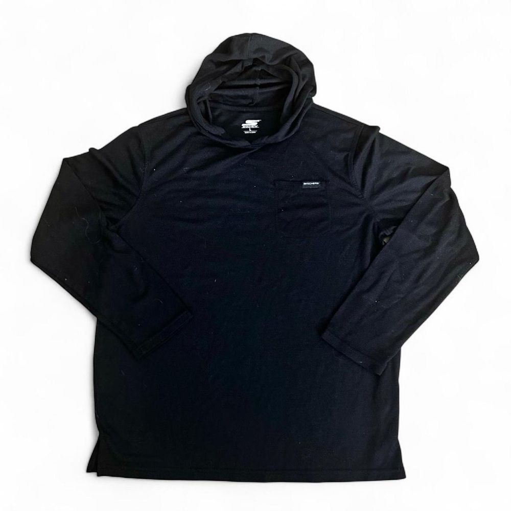 Skechers Black long sleeve hoodie with thumb holes